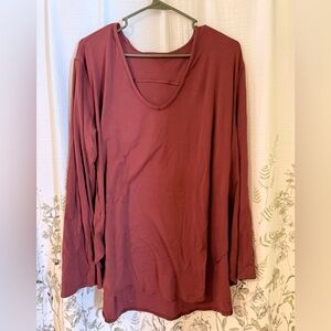 Lululemon Women's Burgundy Long Sleeve Top